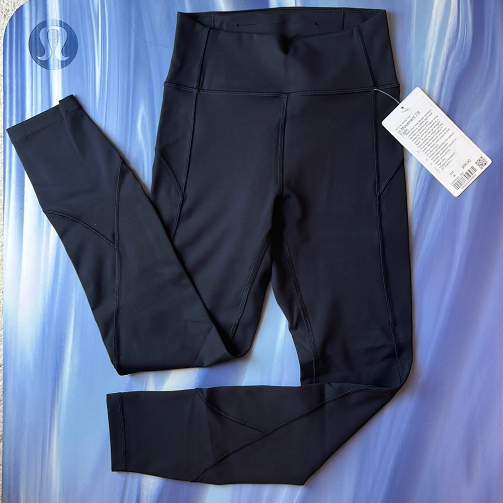 lululemon In Movement 7/8 Tight High Rise *Everlux 25" Black 4 NWT
